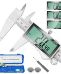 6 Inch Digital Caliper With Extra Large LCD Screen For Precision Measurement Stainless Steel Vernier Caliper For Inches Millimeters And Fractions