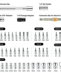 52 Piece Torque Wrench And Screwdriver Set with various bits, extensions, and sockets for DIY bike and gunsmithing, black and red.