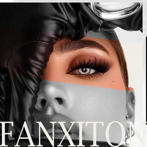 Close-up showcasing Lash Extension Kit With 280 Mink Like Cluster Lashes D Curl Volume 9 To 16 Mm 40D 50D on model's eye.