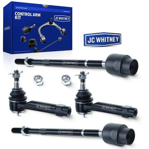 4 Piece Inner And Outer Tie Rod End Kit For Chevy Impala, Impala Limited, Monte Carlo And Grand Prix - 2 Inner, 2 Outer, Easy Install, Durable Steering Linkage Replacement, with tie rods and hardware