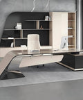 Built Tough Executive Standing Desk With Roomy Drawers And Smart Storage Plus Stain Resistant Finish For Killer Home Office Setups And Daily Grind Workstations Spanning 94 Inches Wide in modern office setting with sleek design.
