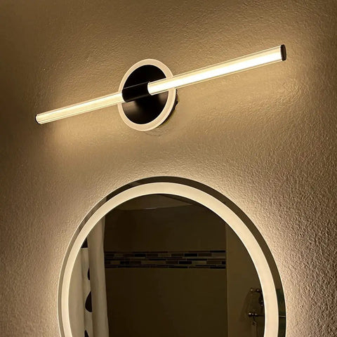 24 Inch Black LED Vanity Light Bar 18W Dimmable With Color Temperature Options 3000K 4000K 5000K Over Mirror Bathroom Fixture