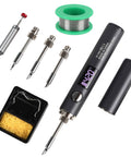 Cordless Soldering Iron Kit With USB C PD Rechargeable Battery, Portable On The Go Soldering Pen With OLED Display For Electronics Repair