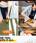 Upgrade To The Latest Antive Electric Scissors For Fabric And Cordless Cardboard Cutter With 2 Heads, Featuring A Safety Lock Button And Tungsten Steel Blades For Smooth, Effortless Cutting. Perfect For Diy Projects. Using scissors on fabrics and cardboard.