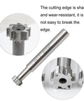 Heavy Duty HSS-AL T Slot End Mill Milling Cutter 14mm Diameter, 2mm Cutting Depth, 60mm Total Length shown with close-up views.