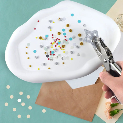 Two Piece Metal Hole Punch Set With One Quarter Inch And One Eighth Inch Single Hole Punches for DIY crafting on envelopes