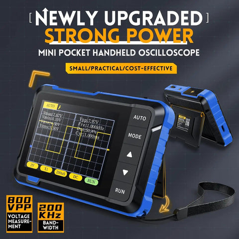 Pocket Automotive Oscilloscope And Multimeter With One Button Auto Calibration DSO152 2.8 Inch TFT Kit showing waveform display