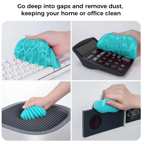 Two Pack Car Cleaning Gel Universal Dust Cleaner For Car Vents, Keyboards, Cameras, Printers, Phones And Electronics Cleanup used
