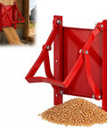 Heavy Duty Steel Sliding Grain Gate 9 By 9 Inch Slide Door For Ibc Tank And Grain Bin Manual Bulk Feed Dispenser releasing grain.