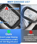 Comparison of Ultra Large Magnifying Glass With Light And Stand For Reading And Crafts, 7 Inch Desk Magnifier With 10X And 30X Lenses