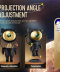 Black Astronaut Space Projector Night Light with adjustable magnetic base and detachable parts for dope gaming room setup.