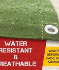 16 Ft By 20 Ft Olive Green Canvas Tarp Heavy Duty Water Resistant Breathable 12 Oz Material With Double Stitched Seams