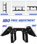 Beefy 300W LED Flood Light Twin Pack With 30000lm Stadium Style Daylight 7000K IP67 showing adjustable angles for mounting