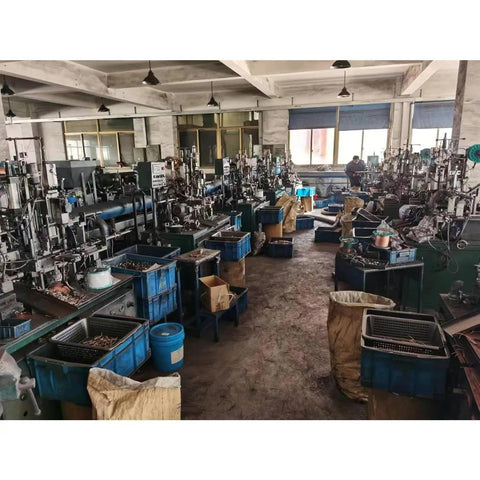 Industrial factory setting with machinery for Carbon Motor Brushes Replacement 2 Pack For Miter Saws And Power Tools