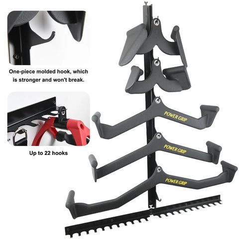 Make Your Garage Gym Setup Look Dope With These Hella Solid Lat Pulldown Bar Storage Hooks Designed To Hold Heavy Weights And Keep Your Workout Zone Totally Tidy, featuring a durable steel organizer with multiple molded hooks.