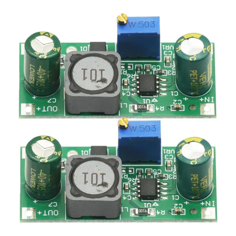 Beefy Two-Pack DC-DC Buck Converter Modules From 48V-100V Range To 1.25V-48V Adjustable Power Supply Board with capacitors