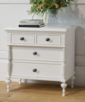 Legit Heavy Duty Matte Black Cabinet Knobs And Drawer Handles 5 Pack Solid Aluminum Pulls on white wooden nightstand.
