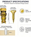 Heavy Duty Wood Expansion Screws For Quick Cabinet Hinge Repair No More Door Sagging And Fix Stripped Holes product specs