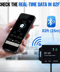 Bluetooth module showing real-time monitoring for Beast 400W 12V Solar Panel Kit with 40A MPPT Charge Controller and mounting Z brackets.