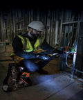 Electrician using Auto Ranging Digital Clamp Meter TRMS 600A For AC DC Voltage Current LoZ Mode Continuity Frequency NCVT Temperature