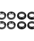 Kickass Grade 5 Titanium M6 Washer Set featuring bold concave and convex designs in matte black finish, suitable for vehicles.