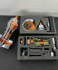 Trent 900 Simulated Turbofan Aircraft Engine Model Kit With LED Light DIY Assembly in foam packaging.