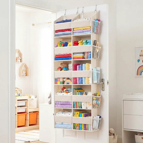 Over The Door Organizer Five Tiers With Ten Compartments Delivers Extra Large Behind Door Storage And A Sturdy 80 Lbs Weight Capacity