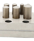 Drop Shaped Disc Cutter Set 7 Piece Punch Die Forming Kit For Jewelry Making And Metal Gaskets Sheets With Base 62x62mm