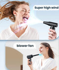 Rechargeable Cordless Air Duster For PC And Electronics Cleaning No More Canned Air Portable Blower With Multiple Nozzles in use