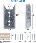 Specifications of Heavy Duty Galvanized Fence Bracket Kit 20 Pack For 2x4 Wood Rails and 140 Stainless Steel Screws