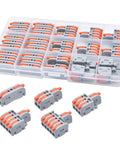 32 Piece Lever Wire Connector Kit for Quick Splicing, DIY Mini Compact Electrical Connectors for 24 To 12 AWG in plastic box