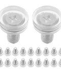 40 Piece Adjustable Furniture Feet For Desk And Chair, PVC And Metal Construction, Transparent Clear Bumper, Threaded Legs
