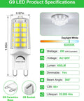 High Brightness Dimmable 4W LED Bulb 40W Equivalent 6000K Cool White No Flicker 450LM Ceramic Base product specifications