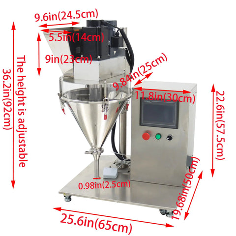 Industrial Grade Semi Automatic Powder Filler Machine For Sugar Coffee Feed Packing Straight Up Precision Filling Speed Durable Stainless Steel Construction With Built In Mixer Hella Tough 15 To 30 Bags Per Minute Output with adjustable height and touchscreen.