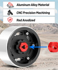 Anodized Aluminum 12mm Hex Wheel Hubs Upgrade Kit with M4 Flanged Lock Nuts and Washers for Traxxas 1/10 RC Cars