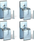 4 Pack Barn Door Rail Brackets With Bolts Heavy Duty Exterior Box Hanger Hardware Galvanized Steel Splice Bracket For Easy Rail Mounting No Welding Needed Durable Sliding Door Support Kit