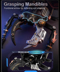 Biopunk Insect Metal Model Kit For Adults And Teens, Dope 3D Puzzle Electric Stag Beetle Desk Toy, Realistic Miniature Build, Hobby Kit For Creative Minds, Great Gift showing claw mechanism and worm gear