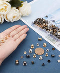 Pro-Level Gear 64 Set Metal Button Studs With Screwback Design In 4 Sick Colors Including Antique Bronze Gunmetal Platinum And Gold for DIY.
