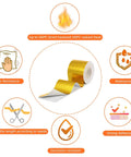 Two Rolls Aluminum Foil Tape Heat Shield Adhesive Reflective Barrier For High Temperature Protection center with features listed around