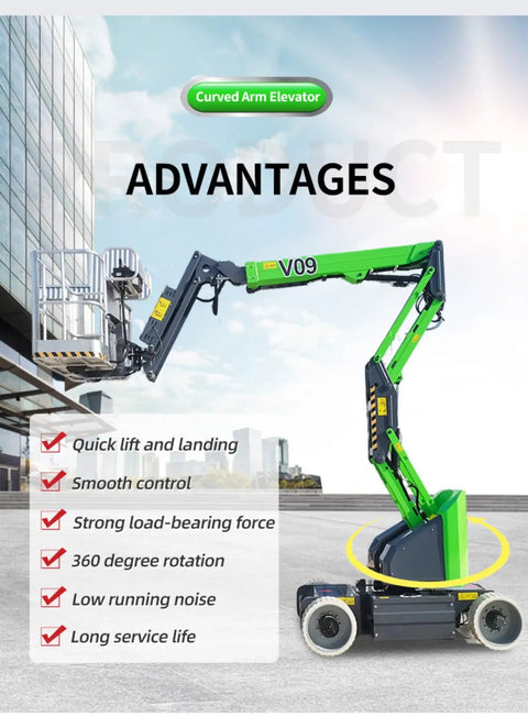 Self Propelled Towable Telescopic Boom Lift Featuring Slick Trailered Chassis And Rock Solid Aerial Reach built tough with curved arm for job site use.