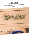 50Pcs Gold Iron Captive Nut U-Clip Fasteners for Car Bumper Grill and License Plate Mounting on wooden background.