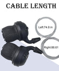 Dope Twist Shifter Pair For MTB Revoshift Left 3 Speed And Right 7 Speed Gear Levers cable length indicated