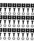 Black Football Backplate Screws Set Metal Hardware For Secure Shoulder Pad Mounts Quick Assembly For Football Gear Rugged Backplate Fasteners Game Ready Replacement Kit For Training And Games: 24-piece black steel hardware kit