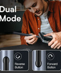 Man using Cordless Electric Screwdriver Kit With 55 Magnetic Precision Bits Dual Torque Settings and 3 LED lights, dual mode visible