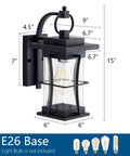 Matte Black Outdoor Wall Light Fixture For Patio And Front Porch Built To Last, Waterproof Exterior Lanterns For Garage And Garden
