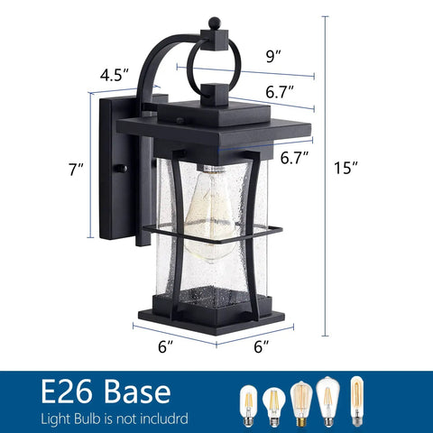 Matte Black Outdoor Wall Light Fixture For Patio And Front Porch Built To Last, Waterproof Exterior Lanterns For Garage And Garden