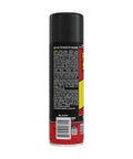 Hella Tough Rubber Sealant Spray Coating That Patches Roof Leaks Quick And Lays Down Flexible Waterproof Armor For Easy Whole House And Garage Fixes In A Six Pack Bundle, black spray can back view