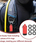 Aluminum Alloy Scuba Diving Cylinder With 12 Seal Rings Kit For Small Scuba Tanks Valve Seals Easy To Use Portable Accessory