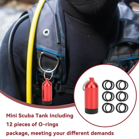 Aluminum Alloy Scuba Diving Cylinder With 12 Seal Rings Kit For Small Scuba Tanks Valve Seals Easy To Use Portable Accessory