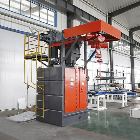Hook Type Shot Blasting Machine For Agricultural Parts, Treating Plow Blades, Harvester Components, And Tractor Structural Parts